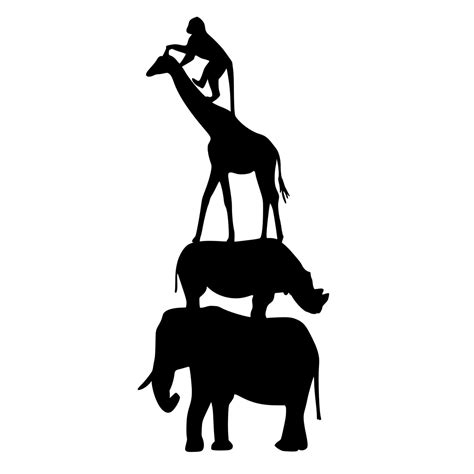 Safari Animals Silhouette At Getdrawings Free Download