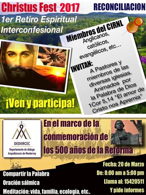 Invitacion Al Primer Retiro Espiritual Interconfesional Christus Fest