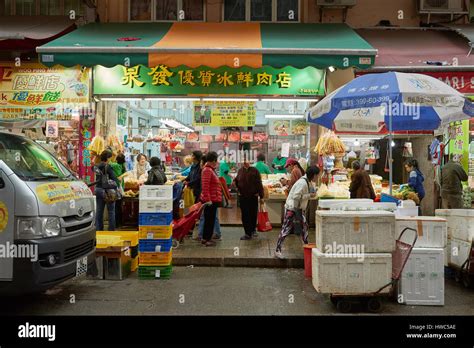 Local Street Market On Chun Yeung Street Hong Kong Stock Photo Alamy