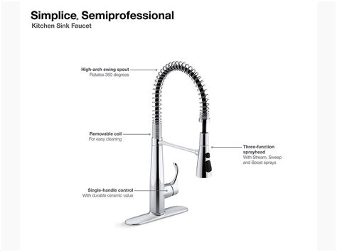Maybe you would like to learn more about one of these? KOHLER | BL22033 | Simplice® Semi-Professional Kitchen Faucet