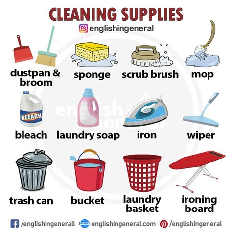 Cleaning Supplies In English Ingilizce