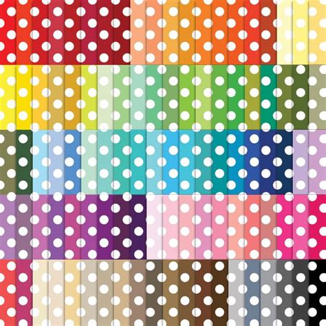 100 Colors Polka Dot Digital Paper Pack Polka Dot Pattern Polka Dots Digital Paper Pack