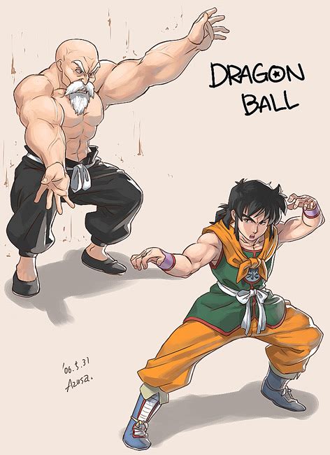 Muten Roushi And Yamcha Dragon Ball And 1 More Drawn By Azusa Hws