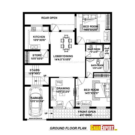 30x40 house plans in bangalore for g 1 g 2 g 3 g 4 floors. House Plan for 37 Feet by 45 Feet plot (Plot Size 185 ...