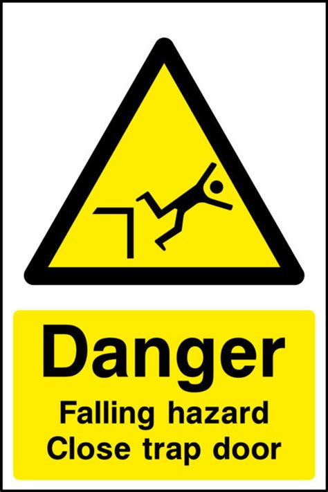 Danger Falling Hazards Sticker Health And Safety Signs