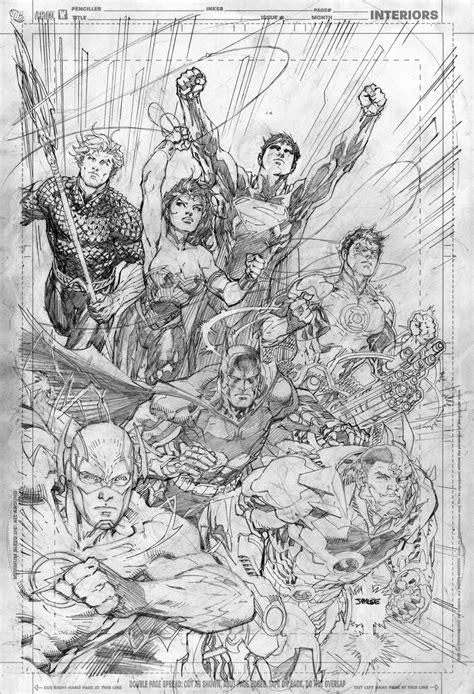 Justice League 001 Jim Lee Comic Book Artwork Comics Artwork Dc