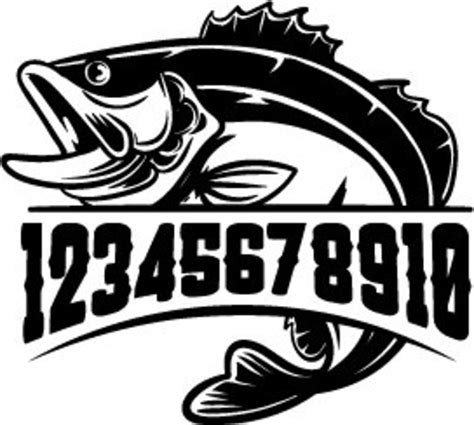 Custom Bass Fish Svg Fish Monogram Svg Fishing Svg Files For Etsy