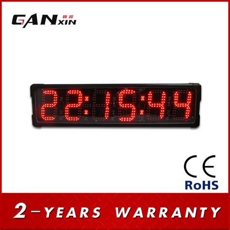 Ganxin 6inch Digital Led Clock Electronic Clock Wall Outdoor Clock