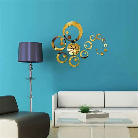Superhomuse 1pc 3d Acrylic Circle Mirror Wall Sticker For Ceiling