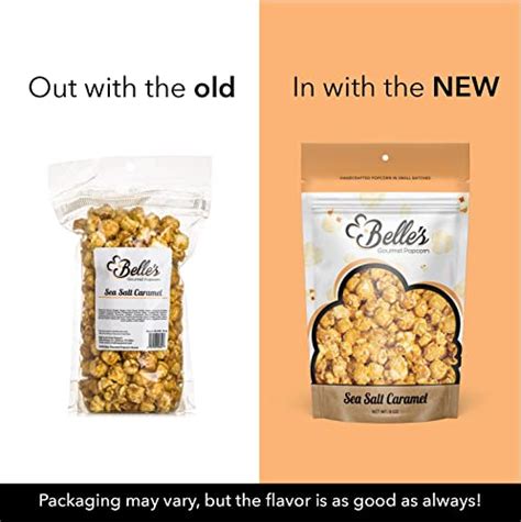 Belles Gourmet Popcorn 3 Bag Variety Pack Caramel Corn Cotton