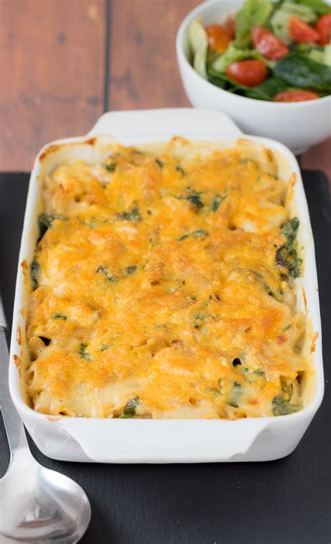 Pasta doesn't get much quicker or easier than this—the sauce requires four ingredients and is ready in the same amount of time it takes to cook the noodles. Easy Chicken Spinach Pasta Bake - Neils Healthy Meals