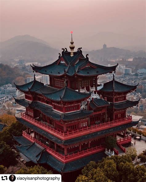 When The Sun Sets On The Tip Of Chenghuang Pavilion Photo Credits To