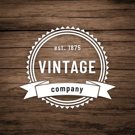 Vintage Company Classic Label Logo Vector Roven Logos