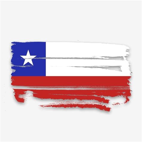Bandera De Chile Transparente Con Pincel De Acuarela PNG Dibujos Chile