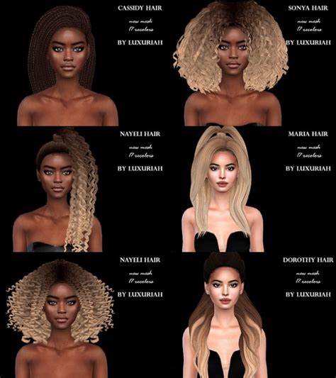 First Hairstyle Pack P At Luxuriah Sims Sims 4 Updates