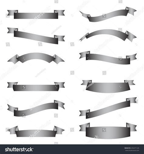 Set Design Elements Banners Ribbons Vector Stock Vector Royalty Free