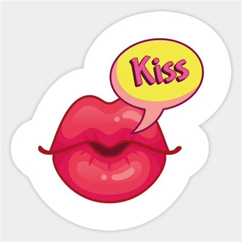 Kiss Me Kawaii Design Anime Mouth Sexy Kaomoji Lips Emoticon Cartoon