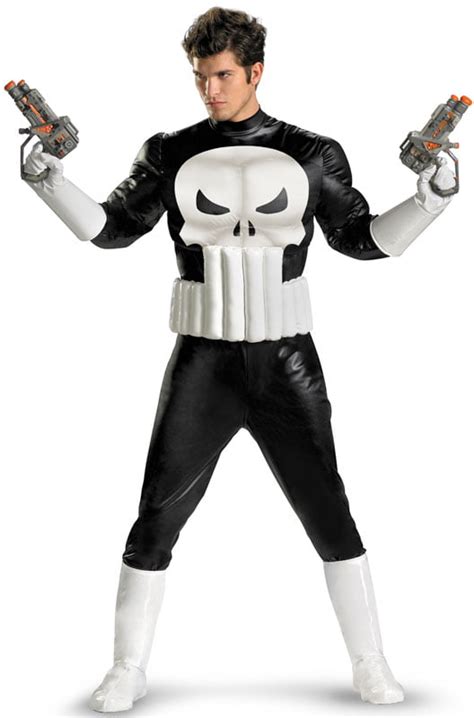 Marvel Adults Mens Punisher Muscle Costume