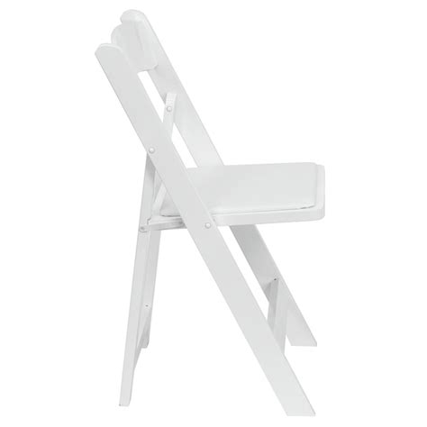 Crate and barrel's assortment of white wood chairs, including wooden folding chairs, desk chairs, and dining chairs, brighten any space. HERCULES Series White Wood Folding Chair with Vinyl Padded ...