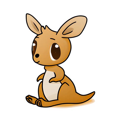 Cute Kangaroo Kawaii Chibi Illustration · Creative Fabrica