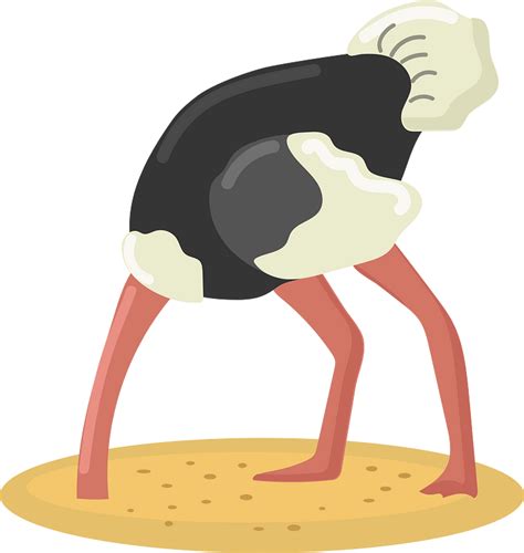Ostrich Head In The Sand Clipart Free Download Transparent Png