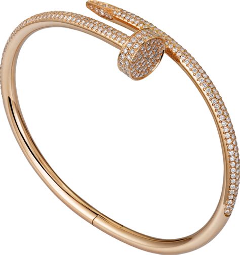Timestamps 00:01:11 what size love bracelet? CRN6702117 - Juste un Clou bracelet - Pink gold, diamonds ...