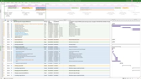 Prince2 Ms Microsoft Project Mpp Msp And Microsoft Excel Spreadsheet