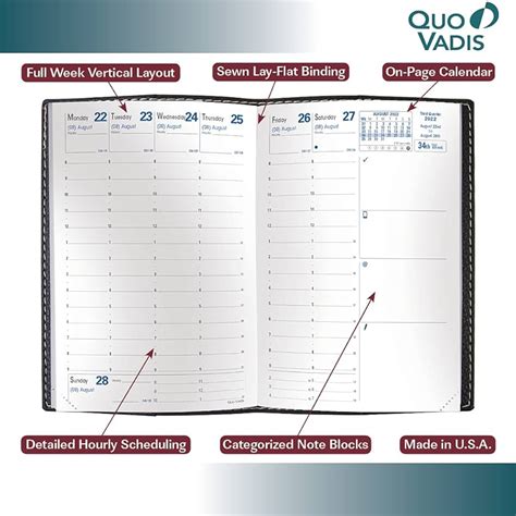 Quo Vadis Pocket Weekly Planner Business 2024 Americas Pens