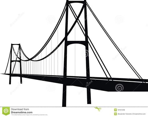 Silhouette Vector Bridge Vector
