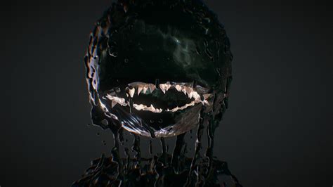 scary lovcraftian toothy oil monster download free 3d model by lealeelu [7b89564] sketchfab