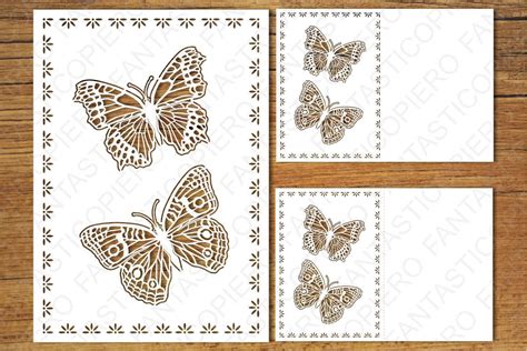 Greeting Card Butterflies Svg Files For Silhouette Cricut