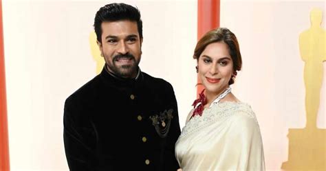 Oscars 2023 Ram Charans Wife Upasana Donned A Saree With Its Silk