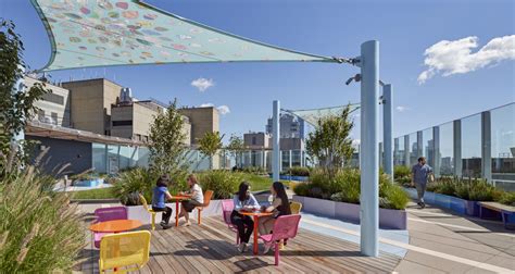 The envoy's modern building, radiating light and glass is crowned by the lookout rooftop. Boston Children's Hospital Rooftop Healing Garden ...