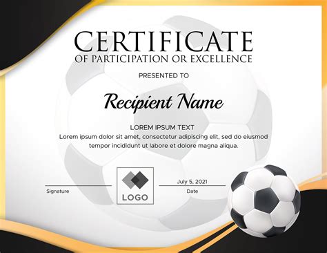Editable Soccer Award Certificates Customizable Soccer Certificate