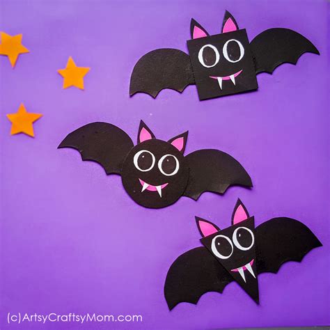 Top 10 Easy Halloween Bat Crafts For Kids Artsy Craftsy Mom
