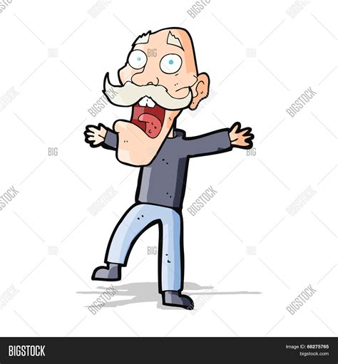 Cartoon Shocked Old Vector And Photo Free Trial Bigstock