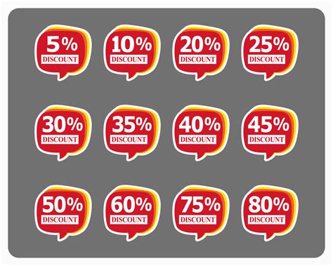 Sales Discount Icon All Variants Discount In Vector Illustration