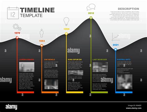 Vector Infographic Company Milestones Timeline Template With Graph
