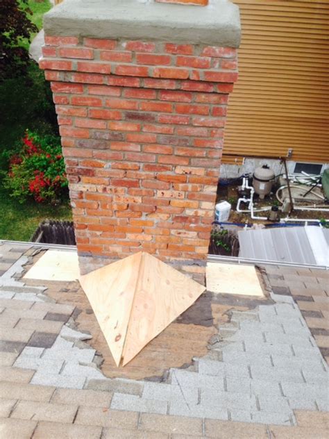 New jersey roofing, chimney, gutters, siding and masonry. Chimney Cricket Repairs from Sunrise Roofing & Chimney ...