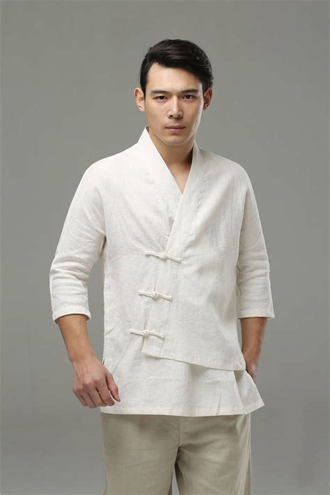 Linen Mens Light Jacket With Chinese Handmade Buttons34 Etsy