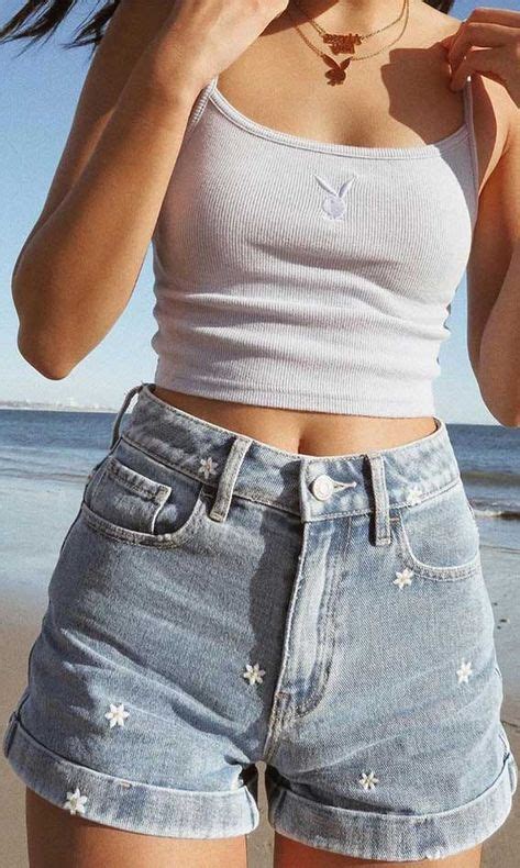 Cute Short Denim Outfit Ideas For Perfect Summer Looks In 2021 Indie