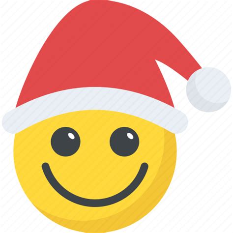 Cheerful Emoji Happy Smiley Santa Claus Emoticon Xmas Icon