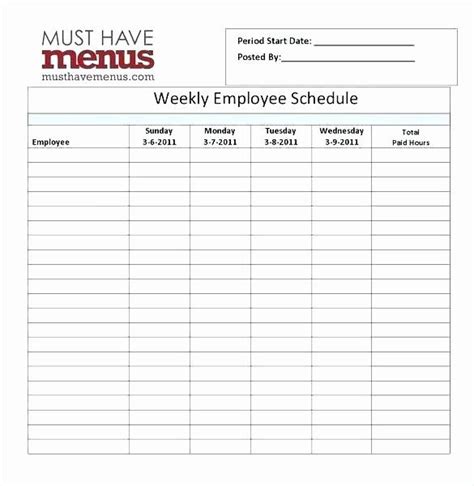 Employee Lunch Break Schedule Template A Comprehensive Guide Free Sample Example Format