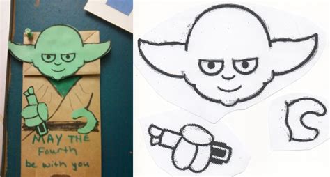 Baby Yoda Paper Bag Puppet Template Babygirlwallpapercave