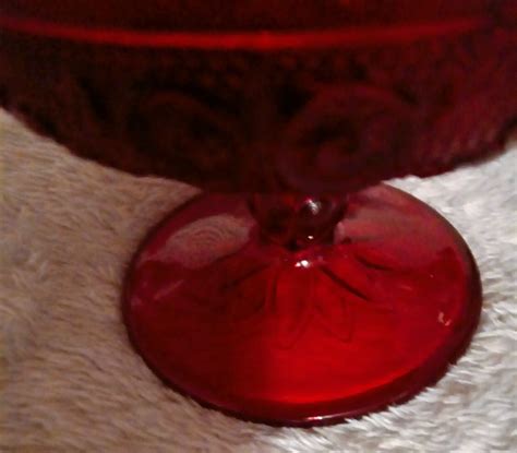 Vintage Ruby Red Flash Tiara Glass Fairy Lamp Ebay