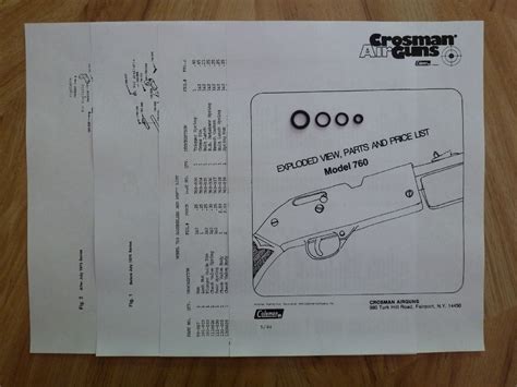 Crosman 760 Seal Kit Two Exploded Views Pre 1977 Parts List