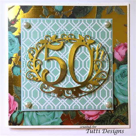 Tutti Designs Foiled 50th Birthday Card Or Party Invitation