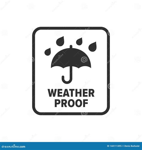 Weather proof symbol stock vector. Illustration of label - 144111495