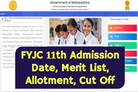 Fyjc Admission 2023 Date For 11th Admission Merit List Cut Off