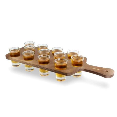 Wooden shot glass handmade from rare exotic brazilian tigerwood. Pine Shot Paddle Board with 12 City Shot Glasses () | Shot glass holder, Wood crafts, Wood projects